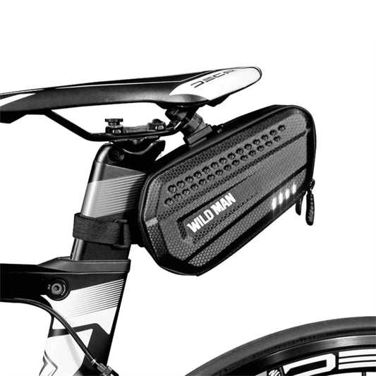 Black bicycle frame front bag mounted on top tube with front mesh panel and side zippers