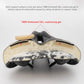 Black bicycle saddle cross-section with thick gel cushioning and center opening
