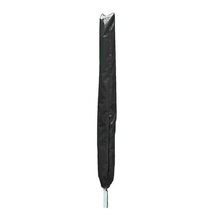 Outdoor drying rack protective cover, black fabric with elastic bottom hem