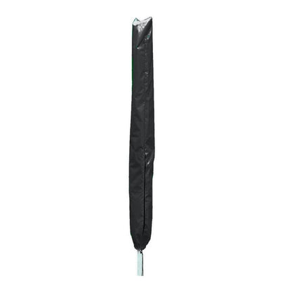 Outdoor drying rack protective cover, black fabric with elastic bottom hem