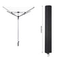 Outdoor drying rack protective cover, black tall sleeve with elastic base