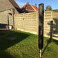 Outdoor drying rack protective cover, black tall sleeve on drying rack frame