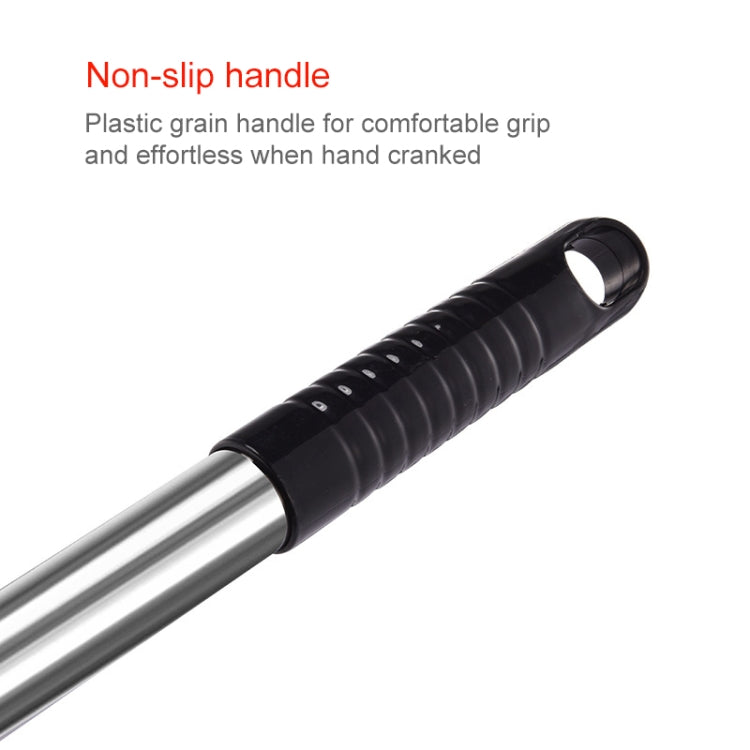 Black non-slip handle grip on telescopic stainless steel teaching stick