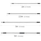 Set of telescopic teaching sticks showing 2m, 2.5m, and 3m lengths with knots