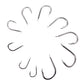 Assorted barbed fish hooks with curved shanks and sharp points