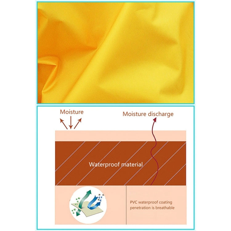 Yellow dinosaur raincoat fabric with waterproof material and moisture-barrier diagram