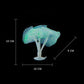 Turquoise fluorescent jellyfish silicone decoration, 10 x 10 x 9 cm, with suction base