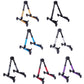 Folding vertical instrument stand set in multiple colors with adjustable instrument supports