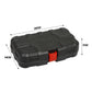 Black tool case with lid, size marks: 26 cm x 14 cm x 7 cm