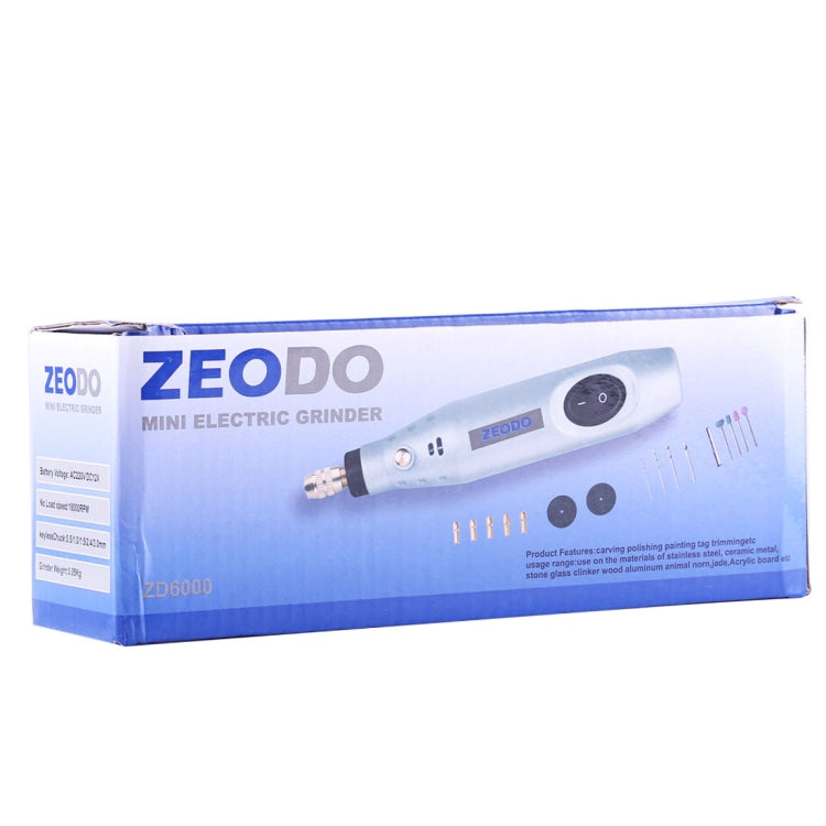 ZEODO mini electric grinder drill retail box, ZD6000 model