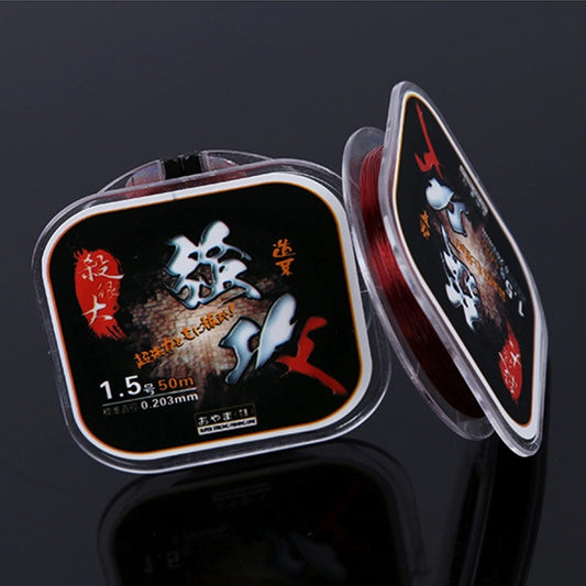 Fishing line spool box with red and black design, 1.5C/0.203mm