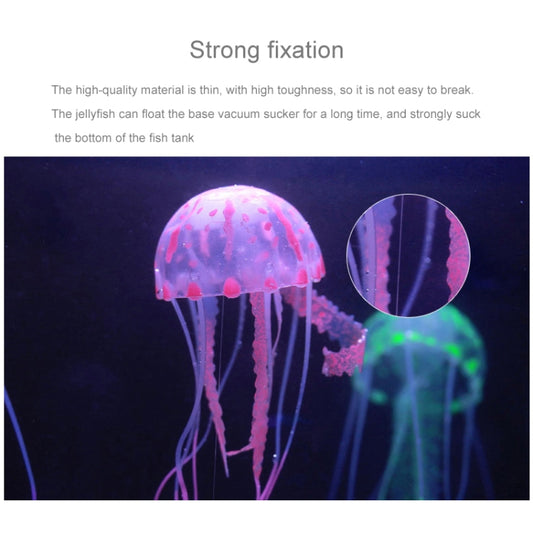 Pink glowing silicone jellyfish with suction base and long tentacles illustration