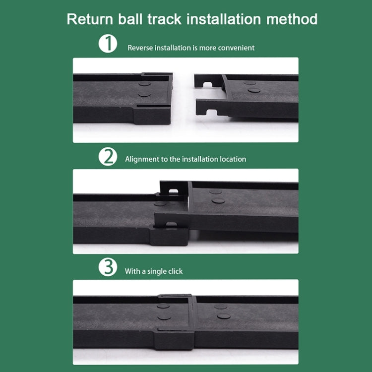 Mini putting mat with auto ball return track; black base and green surface