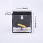 Small clear reducer toy set box with white and yellow balance pieces inside
