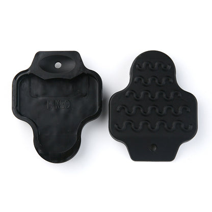 Pair of black rubber cleat covers, studded grip tread, for LOOK KEO