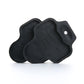Set of black rubber cleat covers with textured sole, rounded caps, for LOOK KEO