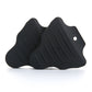Black rubber SPD-SL cleat covers with ribbed tread texture and side pin hole