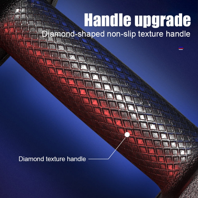 Diamond-pattern textured dumbbell grip in black, close-up detail