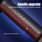 Hexagon dumbbell handle with diamond-pattern non-slip texture, red accents on head