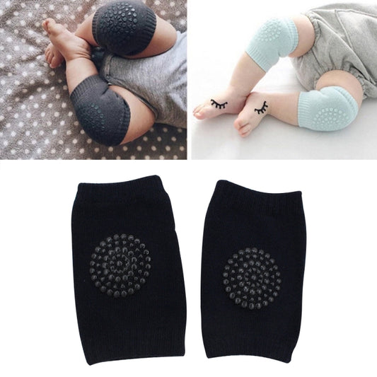 Anti-slip knee and elbow guards in dark grey and black, textured grip pads