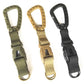 Set of tri-glide buckle straps in black, olive green, and khaki with D-rings