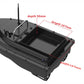 RC bait fishing boat top deck with open hopper, antenna, and side control panel