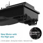 RC bait fishing boat side view with motor housing and propeller assembly