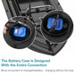 RC bait fishing boat battery case with blue connector and top control area