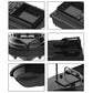 RC bait fishing boat parts collage showing deck, propeller housing, and handle mount