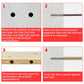 Installation steps graphic for concealed wall board pin anchors on plaster