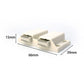 White plastic glass door hinge clips with pivot parts and rectangular tabs