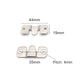 Stainless steel picture frame hanger bracket with three prongs and two holes