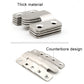 Stainless steel mounting plates with counterbored holes for picture frame hangers