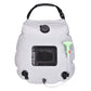 White outdoor solar shower bag with front solar window and shower hose nozzle
