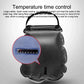 Dark outdoor solar shower bag with temperature control display panel