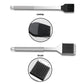 Stainless grill cleaning tools: sweep brush with black bristles and scrub brush head