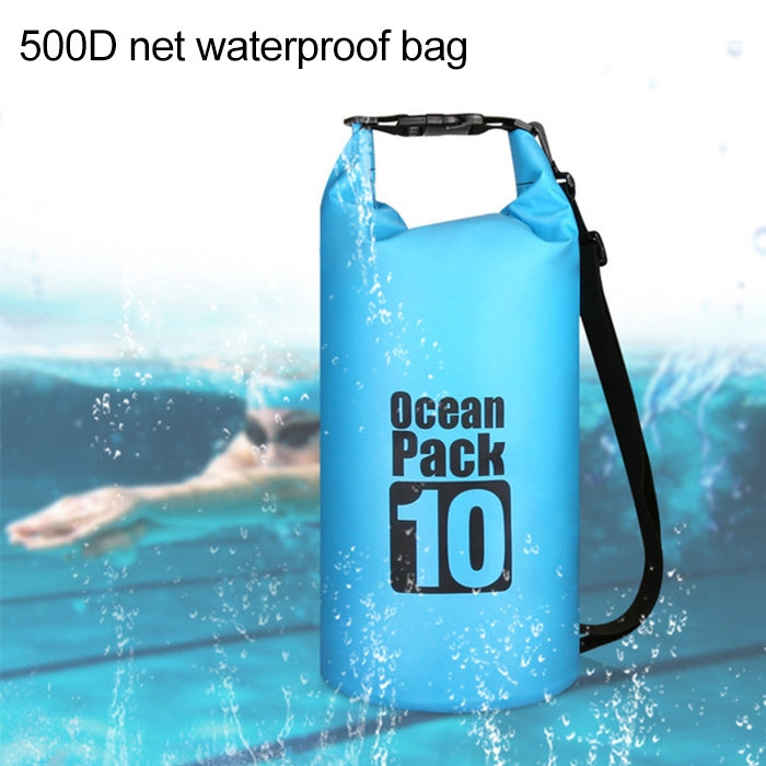 Blue PVC dry sack with roll-top and carry strap, Ocean Pack 10 (10L)
