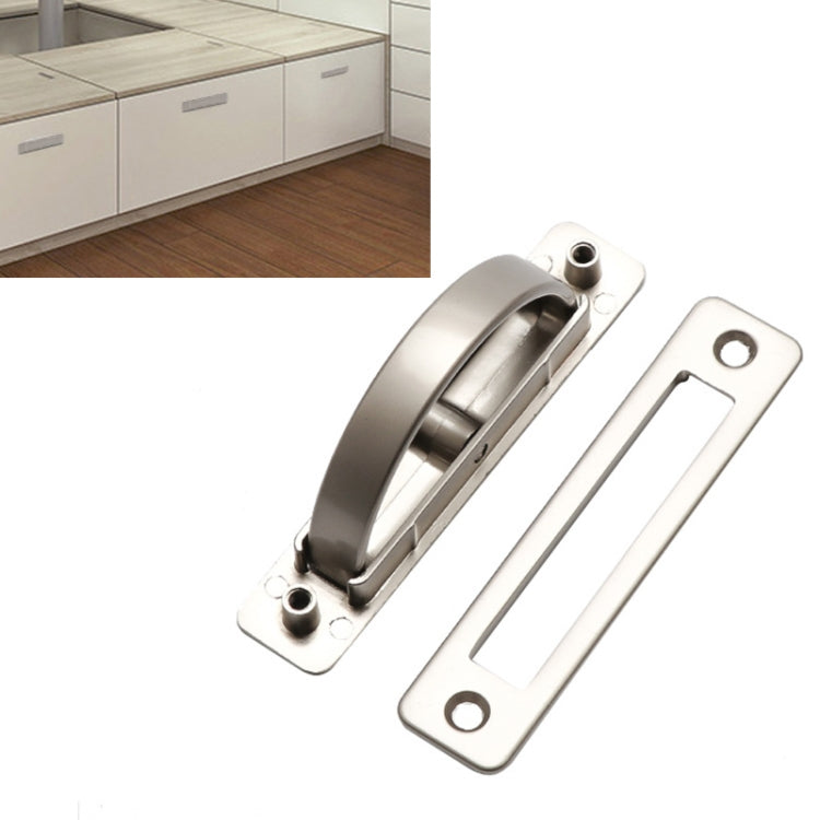 Stainless steel invisible drawer handle set with mounting plates and track pull