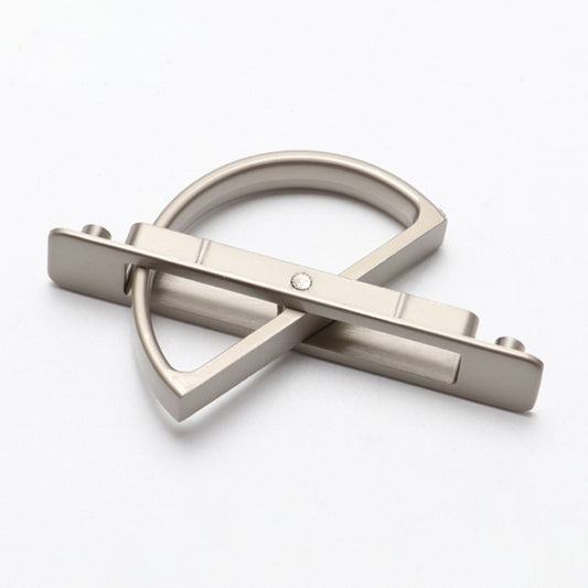 Stainless steel invisible drawer handle mechanism with curved track and slim bar