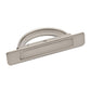 Stainless steel invisible drawer handle with rectangular recessed pull plate