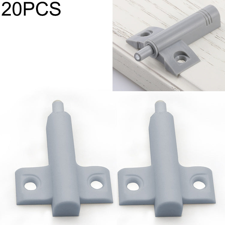 Grey aircraft-style cabinet door back buffer dampers, 20-piece set with mounting holes