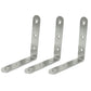 Stainless steel 90-degree angle corner braces with multiple mounting holes