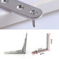 Stainless steel corner brace bracket with countersunk screw holes and screw