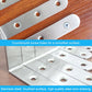 Brushed stainless steel corner brackets with countersunk screw holes