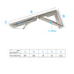 Stainless steel shelf hinge dimension diagram, 2.4 mm, 10 in size
