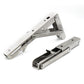 Stainless steel foldable support bracket with hinged rods, 10 in