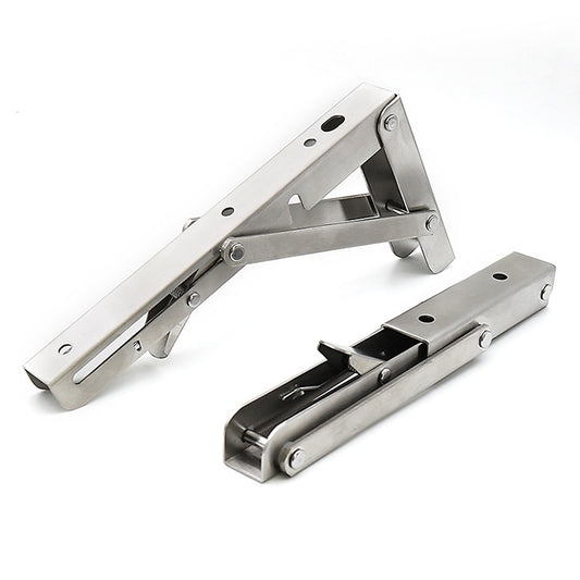 Stainless steel foldable support bracket with hinged rods, 10 in