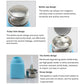 Blue alcohol bottle with stainless cap; pump inlet valve and pipette shown