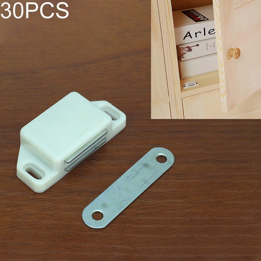 Plastic magnetic cabinet door latch set, mint clips with metal plates