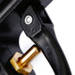 Black sand blaster handle with trigger and gold-toned connector fitting